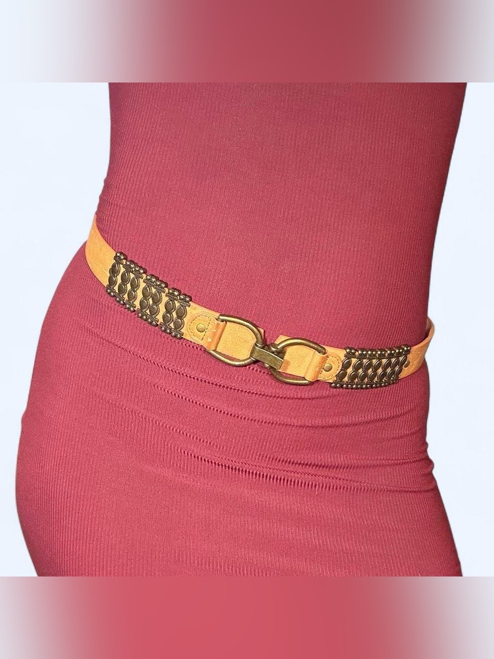 Grunge Boho Brown Studded Belt!